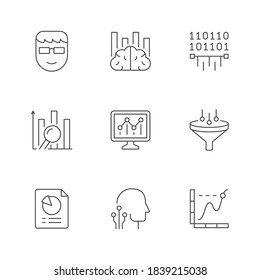 Establecer iconos de línea de análisis de datos