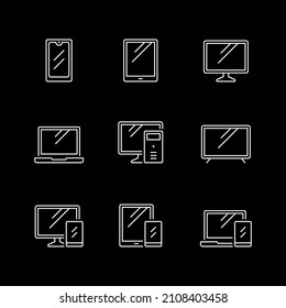 Establecer iconos de línea de dispositivos y gadgets