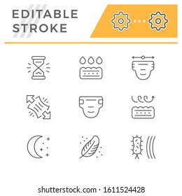 Set line icons of diaper