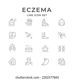 Establecer iconos de línea de eczema