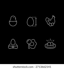 Establecer iconos de línea de huevo