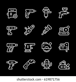 Set line icons of electric tools