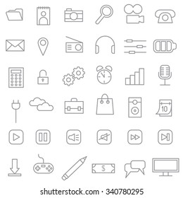 Set of line icons of everyday.
