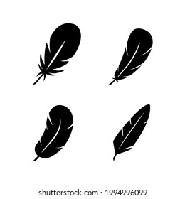 Set line icons of feather