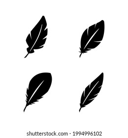 Set line icons of feather