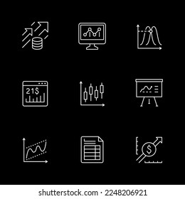 Establecer iconos de línea de análisis financiero