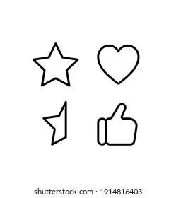 Set of line icons, flat vector illustration. 