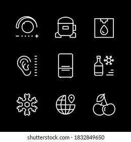 Fijar iconos de línea del refrigerador