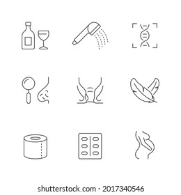Establecer iconos de línea de hemorroides