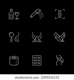 Establecer iconos de línea de hemorroides