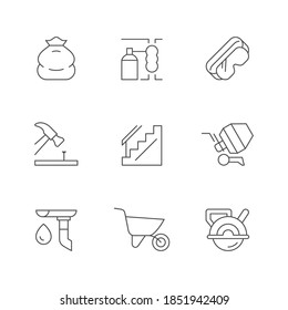 Set line icons of house repair