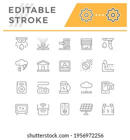 Establecer iconos de línea de sistemas domésticos