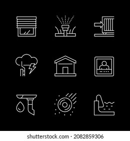Set line icons of house systems