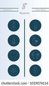 Set line icons of hygiene