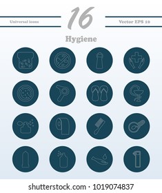 Set line icons of hygiene