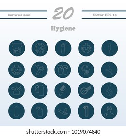 Set line icons of hygiene
