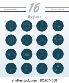Set line icons of hygiene