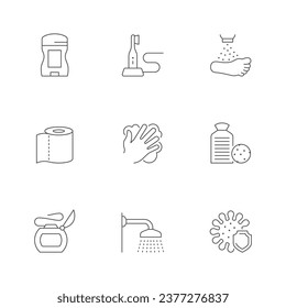 Set line icons of hygiene