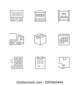 Establecer iconos de línea de logística