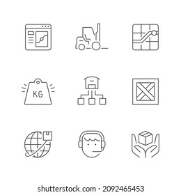 Establecer iconos de línea de logística