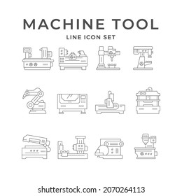 Set line icons of machine tool