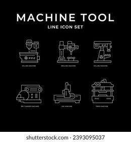 Set line icons of machine tool