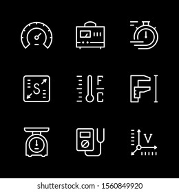 Set line icons of measurement
