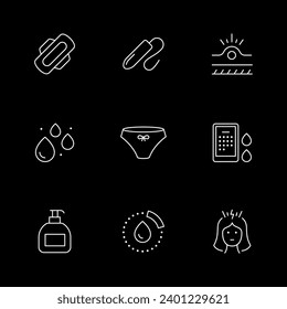 Establecer iconos de línea de menstruación