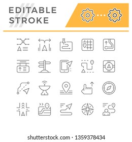 Set line icons of navigation