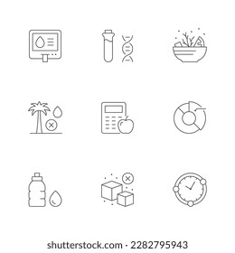 Set line icons of nutrition