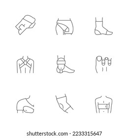 Set line icons of orthopedic product