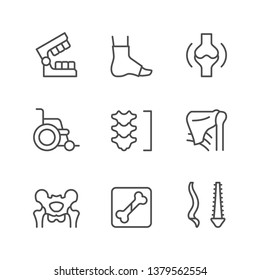 Set line icons of orthopedics
