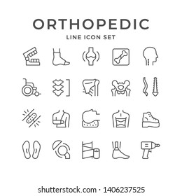 Set line icons of orthopedics