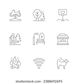 Zeilensymbole des Parks festlegen
