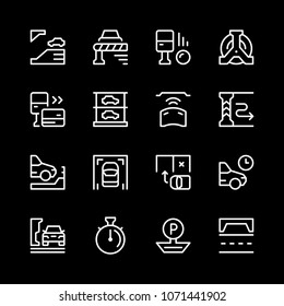 Set line icons of parking