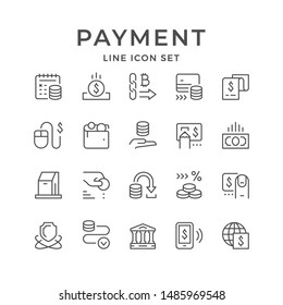 Set line icons of payment