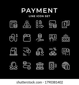 Set line icons of payment
