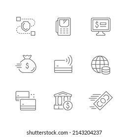 Set line icons of payment