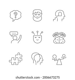 Set line icons of philosophy