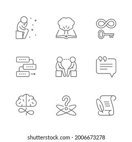 Set line icons of philosophy