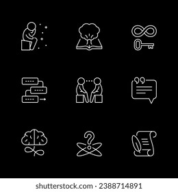 Set line icons of philosophy