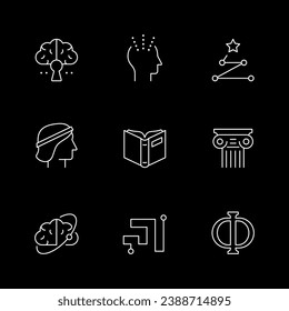 Set line icons of philosophy