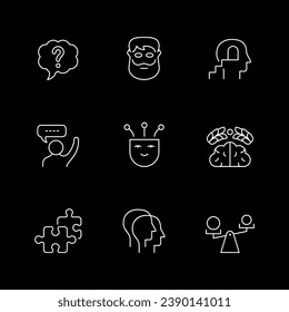 Set line icons of philosophy