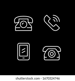 Set line icons of phone
