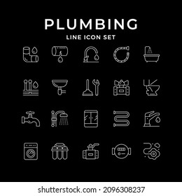 Set line icons of plumbing