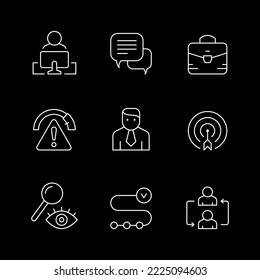 Set line icons of projects management