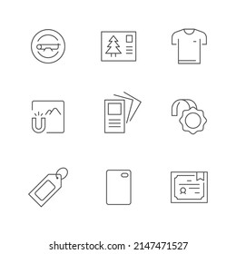 Set line icons of promotional materials