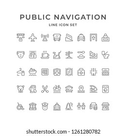 Set line icons of public navigation