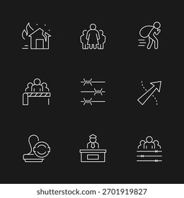 Establecer iconos de línea de refugiado