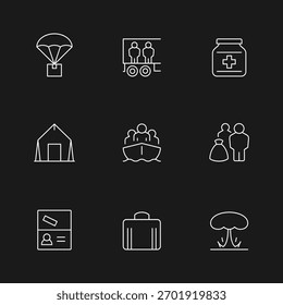 Establecer iconos de línea de refugiado